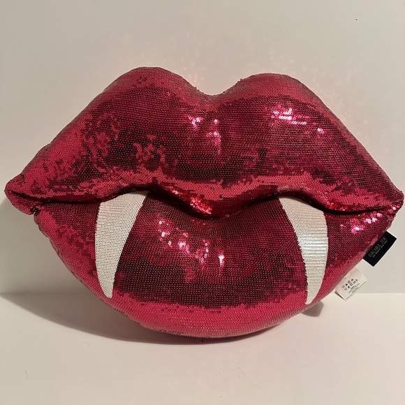 Rachel Zoe pink sequin kiss pillow - Picture 2 of 4